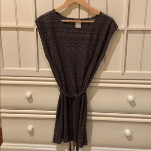 Gray mesh beach cover up